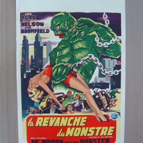 'La revenche du monstre' (Revenge of the Creature) (director Jack Arnold) Belgian affichette